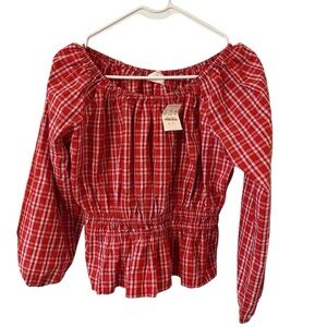 Crewcuts Red Plaid Shirt NWT 16